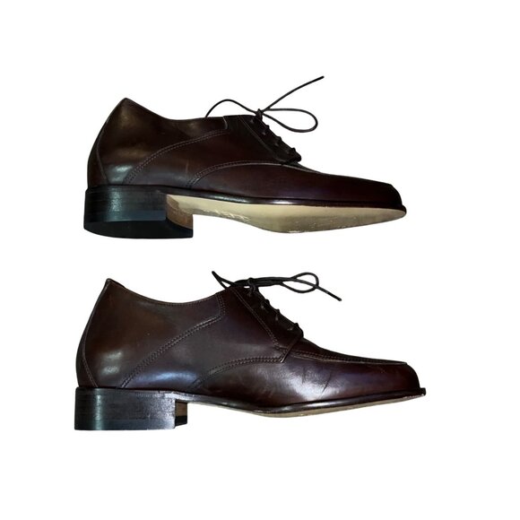 Vero Cuoio Men’s Brown Leather Lace Up Dress Shoes Size 8 Used Italy main image 8